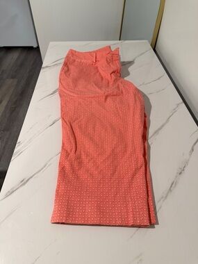 Lane Bryant Coral Geometric Pencil Skirt
